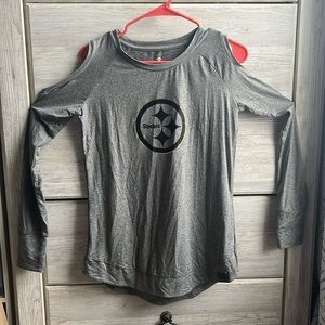 Pittsburgh Steelers Women’s Cutout shoulder top